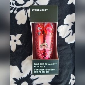 Starbucks Red Cold Cup Ornament Key Chain/Bagcharm NIB
